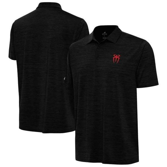 Men's Antigua Heather Black Roman Reigns Layout Polo