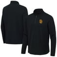 thumbnail image 1 of Men's Antigua Heather Black San Diego Padres Sync Tri-Blend Quarter-Zip Pullover, 1 of 3