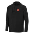 thumbnail image 1 of Men's Antigua Heather Black Syracuse Orange Spikes Raglan Quarter-Zip Hoodie, 1 of 1