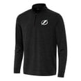 thumbnail image 1 of Men's Antigua Heather Black Tampa Bay Lightning Bright Quarter-Zip Top, 1 of 1