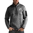 thumbnail image 1 of Men's Antigua Heather Black Tampa Bay Lightning Fortune Big & Tall Quarter-Zip Pullover Jacket, 1 of 1