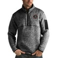 thumbnail image 1 of Men's Antigua Heather Black Toronto Raptors Fortune Big & Tall Quarter-Zip Pullover Jacket, 1 of 1