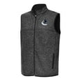 thumbnail image 1 of Men's Antigua Heather Black Vancouver Canucks Fortune Full-Zip Vest, 1 of 1