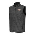 thumbnail image 1 of Men's Antigua Heather Black Virginia Tech Hokies Fortune Full-Zip Vest, 1 of 1