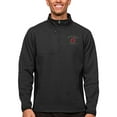 thumbnail image 1 of Men's Antigua Heather Black Washington State Cougars Course Quarter-Zip Pullover Top, 1 of 1