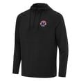 thumbnail image 1 of Men's Antigua Heather Black Washington Wizards Spikes Raglan Quarter-Zip Hoodie, 1 of 1