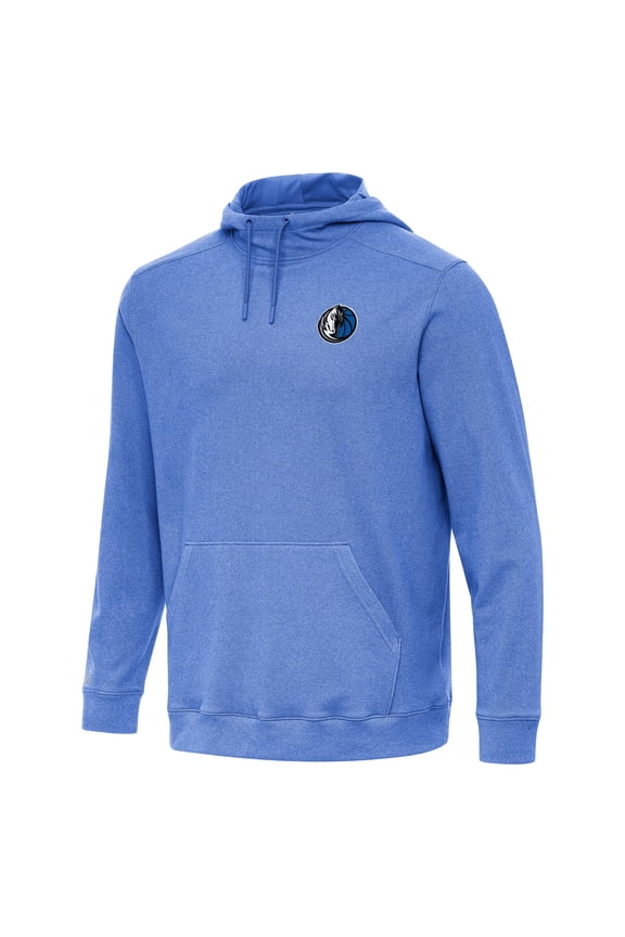 Men's Antigua Heather Blue Dallas Mavericks Cloud Pullover Hoodie