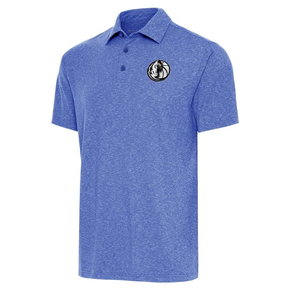 Men's Antigua Heather Blue Dallas Mavericks Par 3 Polo