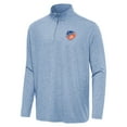thumbnail image 1 of Men's Antigua Heather Blue FC Cincinnati Hunk Quarter-Zip Pullover Top, 1 of 1