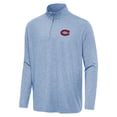 thumbnail image 1 of Men's Antigua  Heather Blue Montreal Canadiens Hunk Quarter-Zip Top, 1 of 1