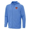 thumbnail image 1 of Men's Antigua Heather Blue New York Knicks Effortless Full-Zip Hoodie Jacket, 1 of 1