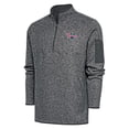 thumbnail image 1 of Men's Antigua  Heather Charcoal Cedar Rapids Kernels Fortune Quarter-Zip Pullover Jacket, 1 of 1