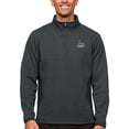 thumbnail image 1 of Men's Antigua Heather Charcoal James Madison Dukes Course Quarter-Zip Pullover Top, 1 of 1