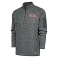 thumbnail image 1 of Men's Antigua  Heather Charcoal Lansing Lugnuts Fortune Quarter-Zip Pullover Jacket, 1 of 1