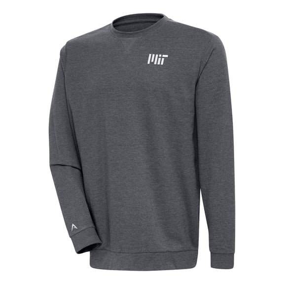 Men's Antigua Heather Charcoal MIT Engineers Reward Crewneck Pullover Sweatshirt