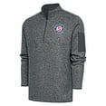 thumbnail image 1 of Men's Antigua  Heather Charcoal Spokane Indians Fortune Quarter-Zip Pullover Jacket, 1 of 1