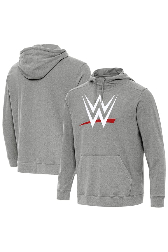 Men's Antigua Heather Charcoal WWE Cloud Hoodie