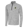 thumbnail image 1 of Men's Antigua Heather Charcoal/White Columbus Crew Cause Quarter-Zip Top, 1 of 1