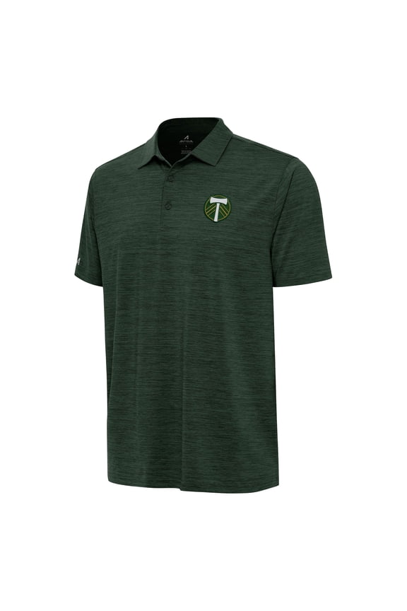 Men's Antigua Heather Forest Green Portland Timbers Layout Polo