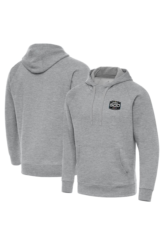 Men's Antigua Heather Gray 2026 Daytona 500 Victory Hoodie