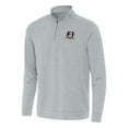thumbnail image 1 of Men's Antigua Heather Gray Anaheim Ducks Bright Quarter-Zip Top, 1 of 1