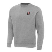 Mens Antigua Heather Gray Angel City FC Victory Crew Neck Pullover Sweatshirt