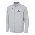 thumbnail image 1 of Men's Antigua Heather Gray Arizona Wildcats Hold-Up Full-Zip Tri-Blend Jacket, 1 of 1