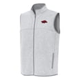 thumbnail image 1 of Men's Antigua Heather Gray Arkansas Razorbacks Fortune Full-Zip Vest, 1 of 1