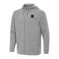 thumbnail image 1 of Men's Antigua Heather Gray Arkansas State Red Wolves Effortless Full-Zip Hoodie Jacket, 1 of 1