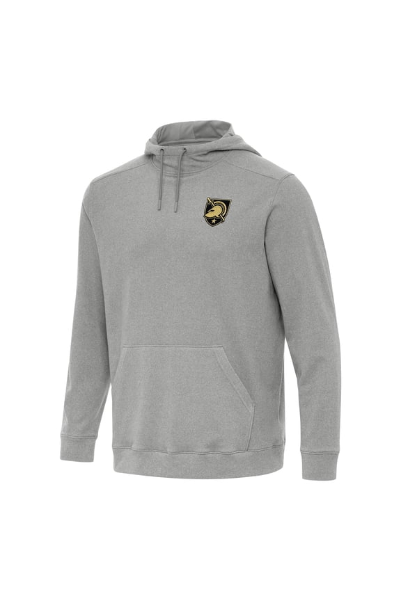 Men's Antigua Heather Gray Army Black Knights Cloud Pullover Hoodie