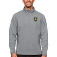 thumbnail image 1 of Men's Antigua Heather Gray Army Black Knights Course Quarter-Zip Pullover Top, 1 of 1