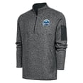 thumbnail image 1 of Men's Antigua  Heather Gray Asheville Tourists Big & Tall Fortune Quarter-Zip Pullover Jacket, 1 of 1