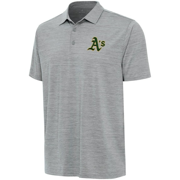 Men's Antigua Heather Gray Athletics Layout Polo