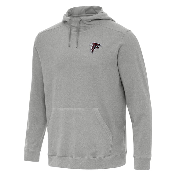 Men's Antigua Heather Gray Atlanta Falcons Cloud Pullover Hoodie