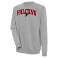 thumbnail image 1 of Men's Antigua  Heather Gray Atlanta Falcons Victory Chenille Pullover Sweatshirt, 1 of 1