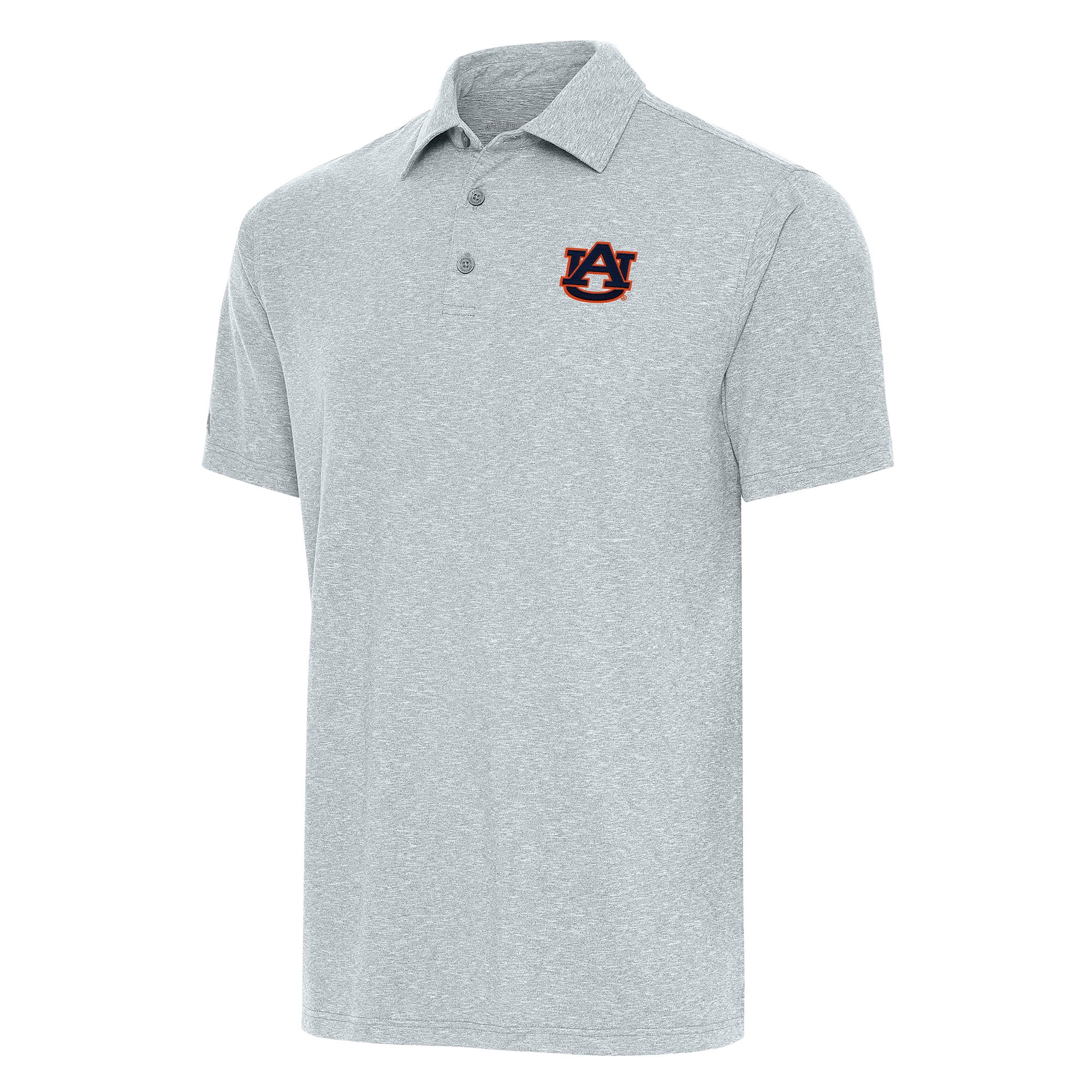 Men's Antigua Heather Gray Auburn Tigers Big & Tall Par 3 Polo