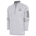thumbnail image 1 of Men's Antigua Heather Gray Austin Dillon Fortune Quarter-Zip Pullover Jacket, 1 of 1