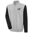 thumbnail image 1 of Men's Antigua  Heather Gray/Black Oklahoma City Thunder Victory Colorblock Quarter-Zip Pullover Top, 1 of 1
