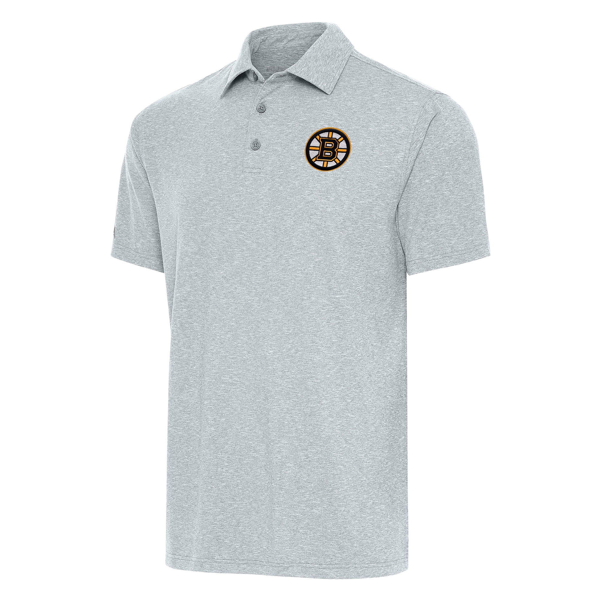 Men's Antigua Heather Gray Boston Bruins Big & Tall Par 3 Polo