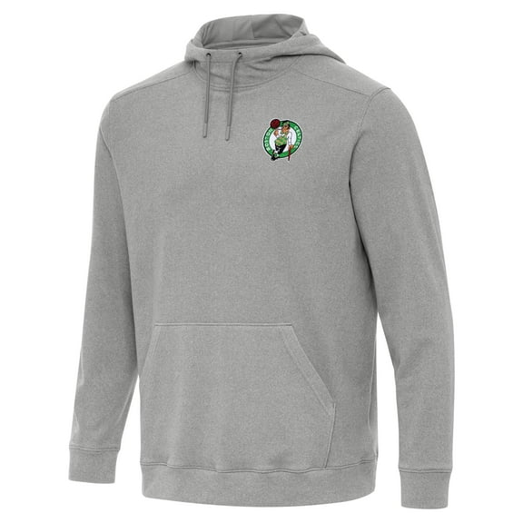 Men's Antigua Heather Gray Boston Celtics Cloud Pullover Hoodie