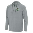 thumbnail image 1 of Men's Antigua Heather Gray Boston Celtics Spikes Raglan Quarter-Zip Hoodie, 1 of 1