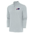 thumbnail image 1 of Men's Antigua  Heather Gray Buffalo Bills Hunk Quarter-Zip Pullover Top, 1 of 1