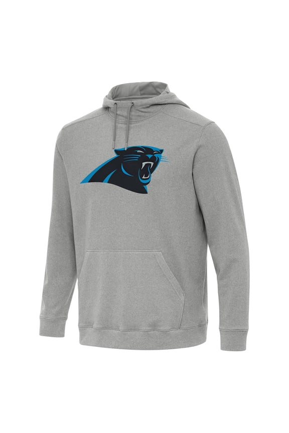 Men's Antigua Heather Gray Carolina Panthers Cloud Pullover Hoodie