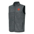 thumbnail image 1 of Men's Antigua Heather Gray Clemson Tigers Fortune Full-Zip Vest, 1 of 1