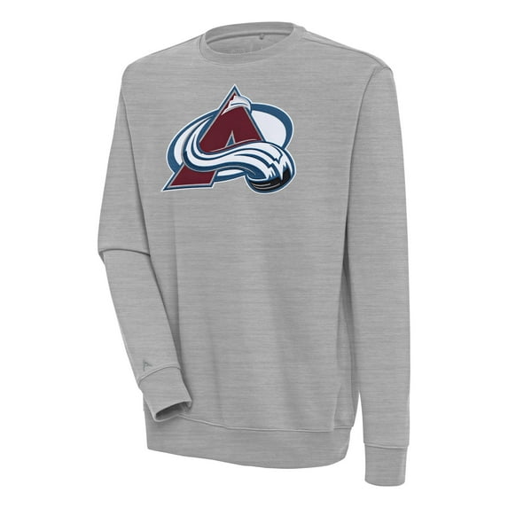 Men's Antigua  Heather Gray Colorado Avalanche Victory Pullover Sweatshirt