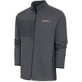 thumbnail image 1 of Men's Antigua  Heather Gray Dallas Baptist Patriots Course Full-Zip Jacket, 1 of 1