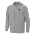 thumbnail image 1 of Men's Antigua Heather Gray Dallas Cowboys Effortless Full-Zip Hoodie, 1 of 1