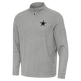 thumbnail image 1 of Men's Antigua  Heather Gray Dallas Cowboys Subtle Quarter-Zip Top, 1 of 2