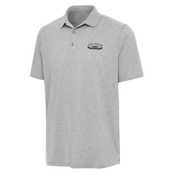 Men's-Antigua  Heather Gray Darlington Raceway Par 3 Polo