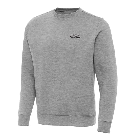 Men's Antigua Heather Gray Darlington Raceway Victory Pullover Sweatshirt